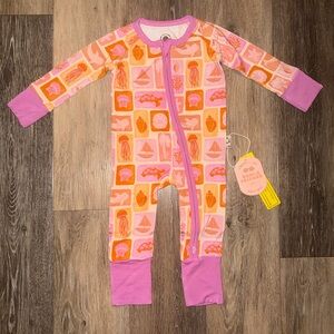 NWT Remi & Friends Bamboo Pink Ocean Print Zippy (SLEEP)